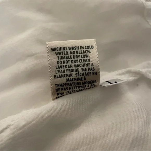 Bella Dahl White Button Down Blouse, Size Large - Picture 5 of 5